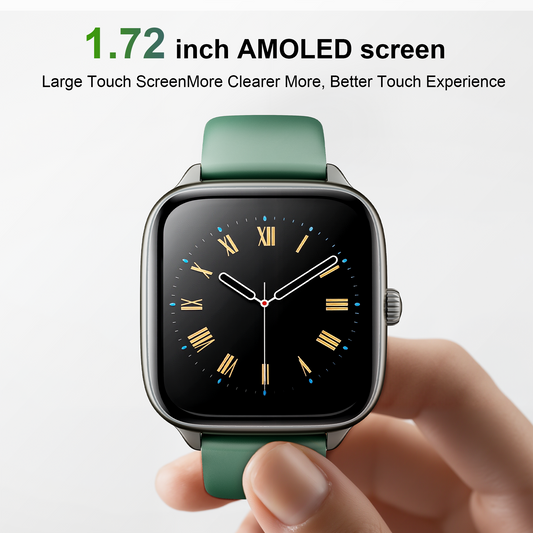 STA Smartwatch – Fitness and Sleep Tracker with 1.72" HD Display, Precise GPS, Call and Messaging, 24/7 Sleep Monitoring, 100+ Professional Sports Modes, Ideal for Sleep and Sports