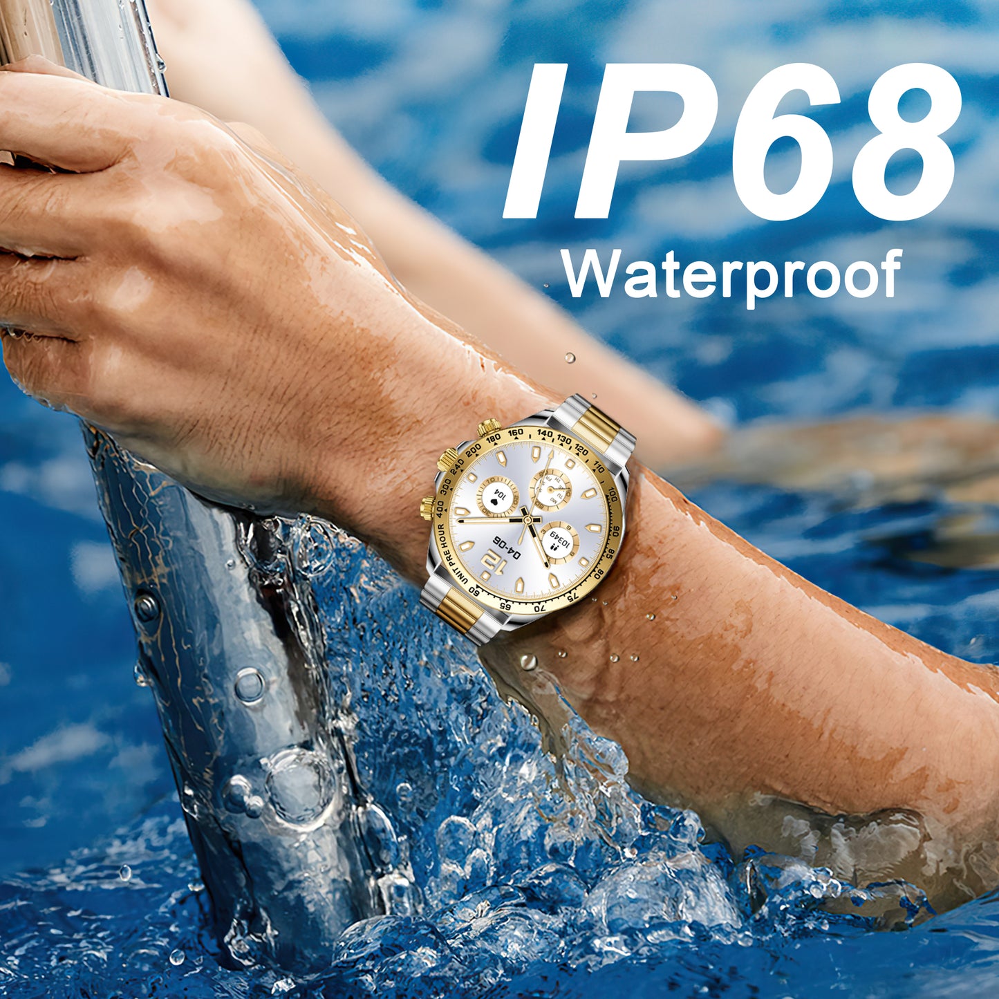Smart Watch for Android and iPhone, IP68 Waterproof Smartwatch for Women Men 180+ Sports Modes 1.43-inch Fitness Tracker, Smart Watch with Bluetooth Call(Answer/Make Calls), for Gift Black