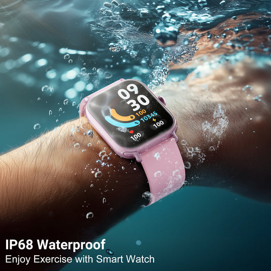 STA Smart Watch,IP68 Waterproof Smartwatch for Women Men 180+ Sports Modes,1.95-inch Fitness Tracker with Bluetooth Call(Answer/Make Calls) STA Smartwatch Compatible with Android and iPhone (Pink)