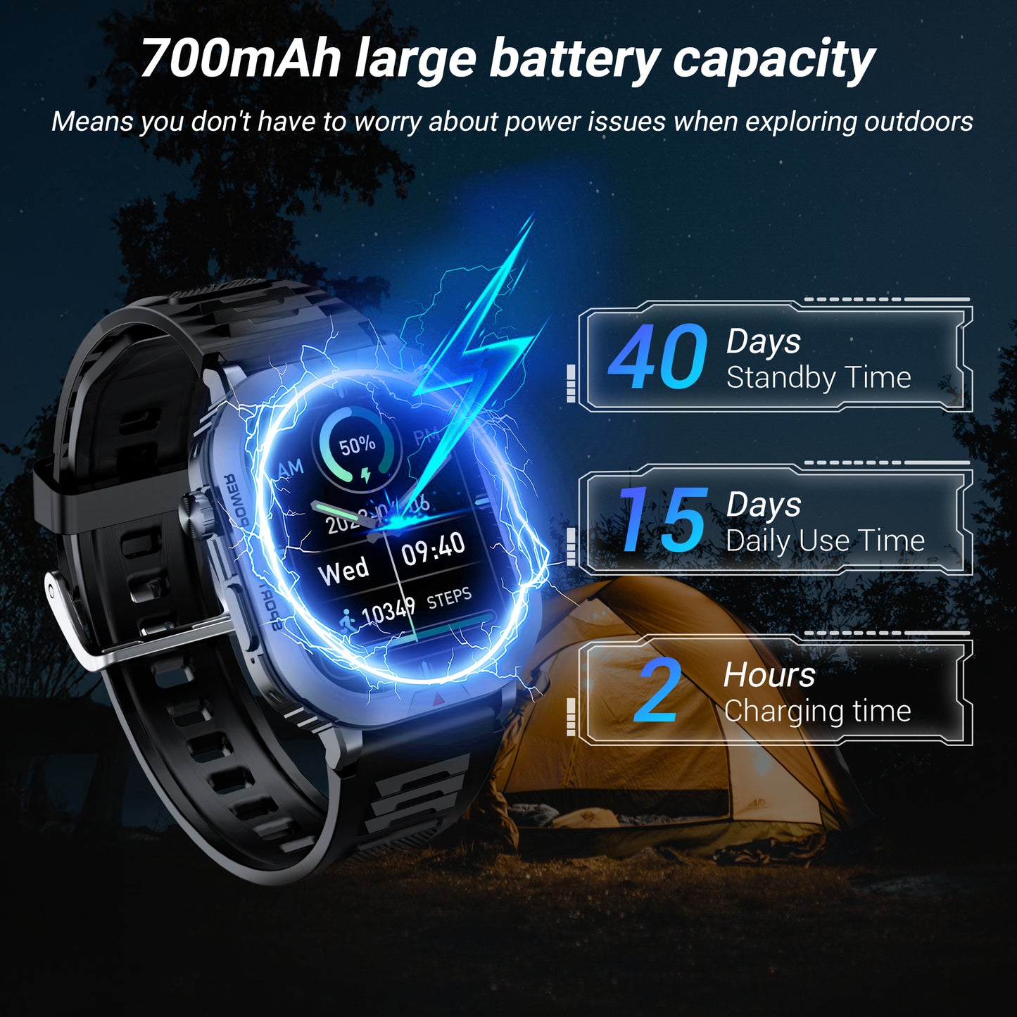 STA Smart Watch,IP68 Waterproof Smartwatch for Women Men 180+ Sports Modes,2.01-inch Fitness Tracker with Bluetooth Call(Answer/Make Calls) STA Smartwatch Compatible with Android and iPhone (Black)