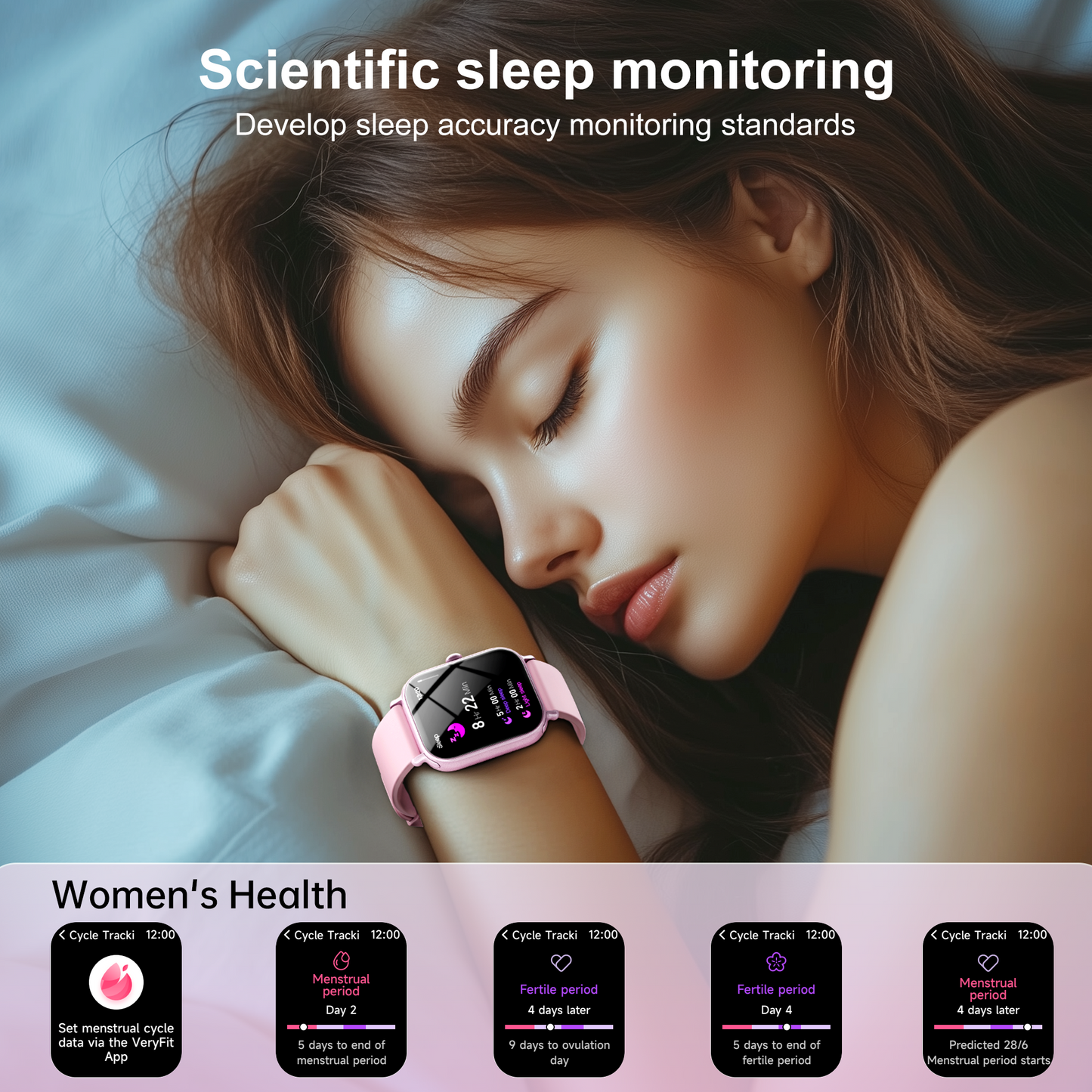 STA Smart Watch,IP68 Waterproof Smartwatch for Women Men 180+ Sports Modes,1.95-inch Fitness Tracker with Bluetooth Call(Answer/Make Calls) STA Smartwatch Compatible with Android and iPhone (Pink)
