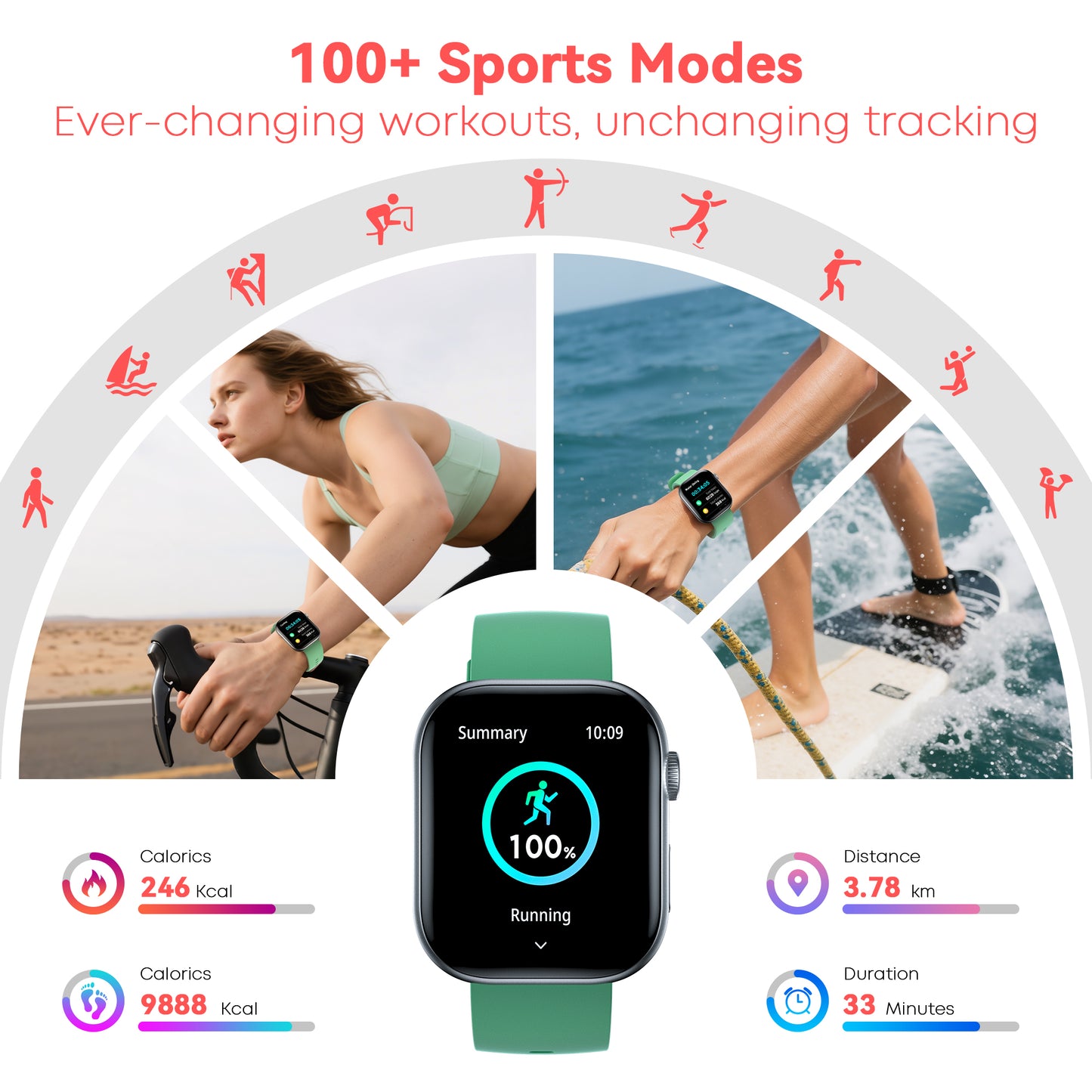 STA Smart Watch,IP68 Waterproof Smartwatch for Women Men 180+ Sports Modes,2.01-inch Fitness Tracker with Bluetooth Call(Answer/Make Calls) STA Smartwatch Compatible with Android and iPhone