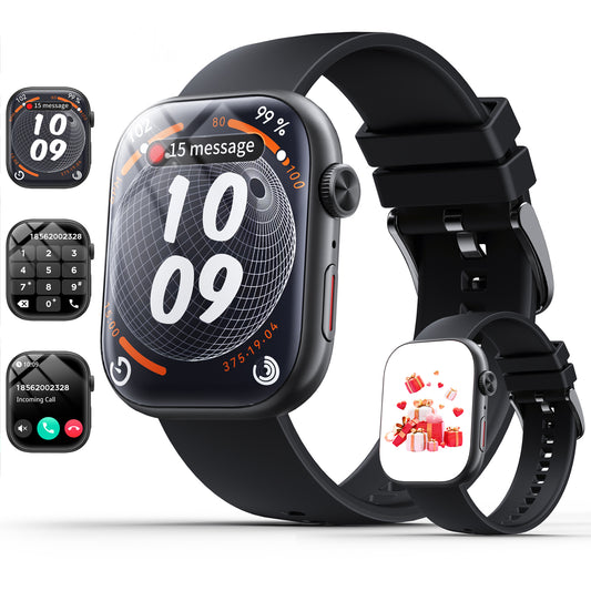 STA Smart Watch,IP68 Waterproof Smartwatch for Women Men 180+ Sports Modes,2.01-inch Fitness Tracker with Bluetooth Call(Answer/Make Calls) STA Smartwatch Compatible with Android and iPhone (Black)