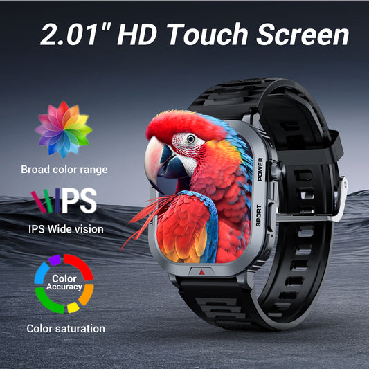 STA Smart Watch,IP68 Waterproof Smartwatch for Women Men 180+ Sports Modes,2.01-inch Fitness Tracker with Bluetooth Call(Answer/Make Calls) STA Smartwatch Compatible with Android and iPhone (Black)
