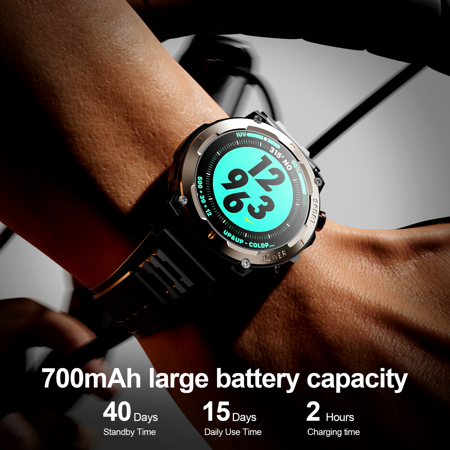Smart Watch for Android and iPhone, IP68 Waterproof Smartwatch for Women Men 180+ Sports Modes 1.52-inch Fitness Tracker, Smart Watch with Bluetooth Call(Answer/Make Calls), for Gift Black