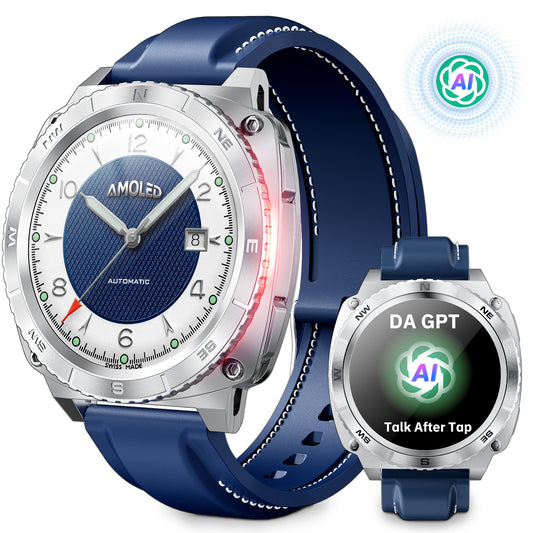 Smart Watch for Android and iPhone, Rotation Waterproof with Mechanical Feel Smartwatch for Women Men 1.43-inch Fitness Tracker, Smart Watch with Bluetooth Call(Answer/Make Calls)
