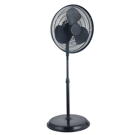 16" 3-Speed Oscillating, Adjustable Pedestal Fan, FS40-19MB, New, Black